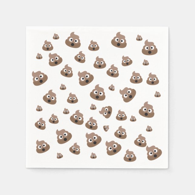 Cute Poop Emoji Mönster Pappersservett (Framsidan)