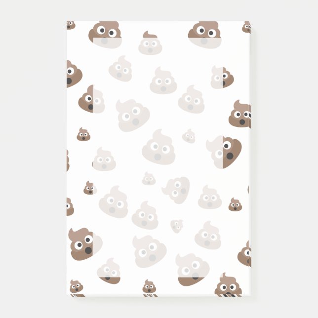 Cute Poop Emoji Mönster Post-it Block (Framsida)