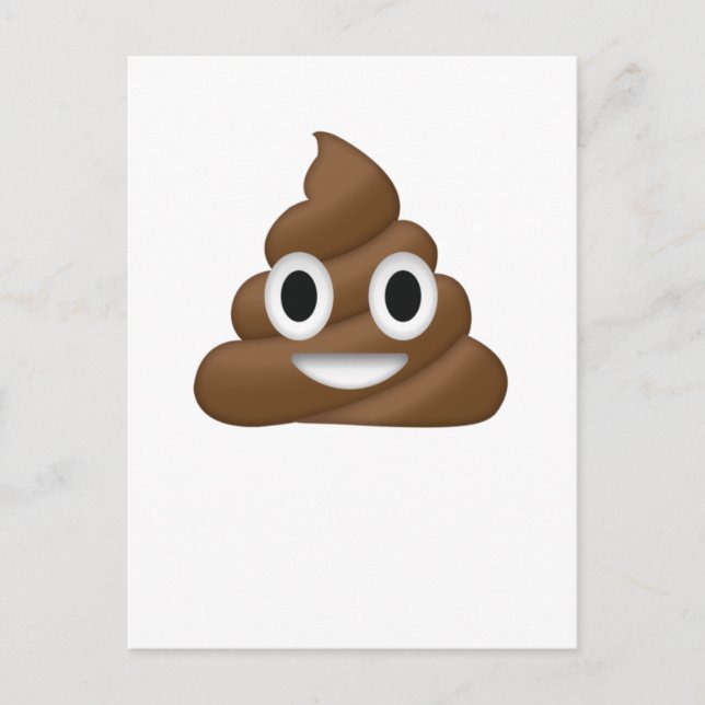 Cute Poop Emoji Vykort (Framsida)