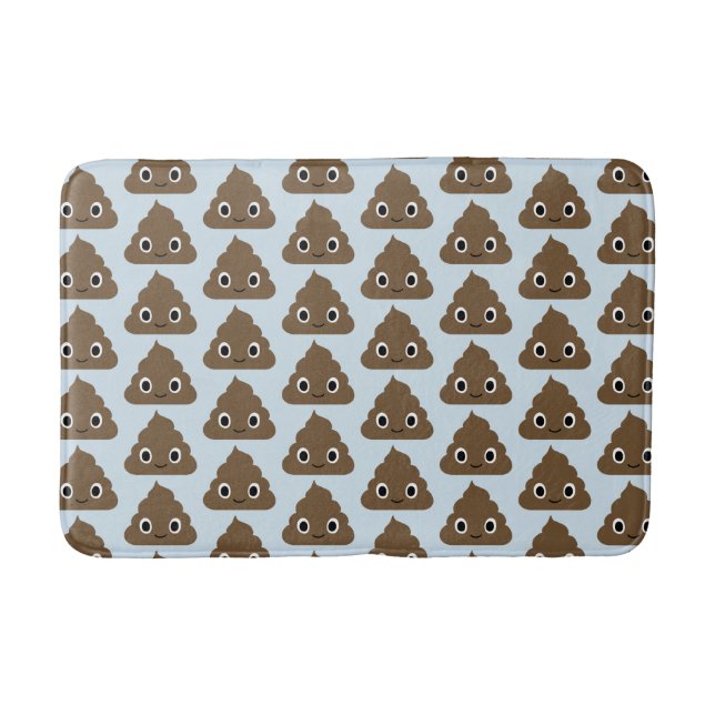 Cute Poop Mönster - Föredragande pilot på Doo Doo  Badrumsmatta (Framsidan)