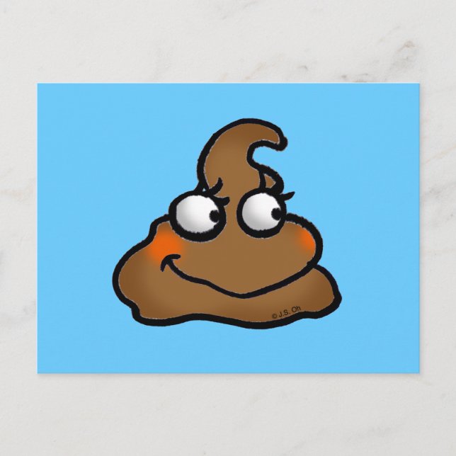 Cute poop vykort (Framsida)