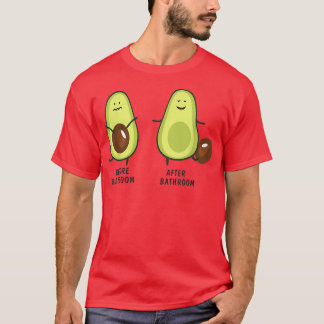 Cute Pooping Avocado För manar kvinnor, Vegan, Poo T Shirt