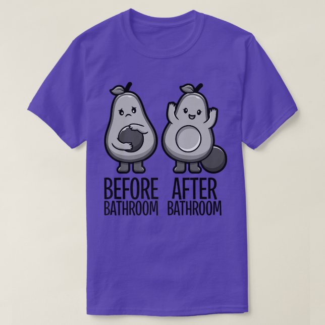 Cute Pooping Avocado För manar Women, Vegan, Poop  T Shirt (Design framsida)