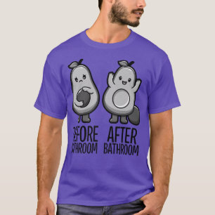 Cute Pooping Avocado För manar Women, Vegan, Poop T Shirt
