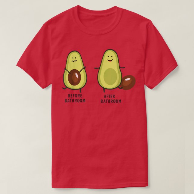 Cute Pooping Avocado För manar Women, Vegan, Poop  T Shirt (Design framsida)