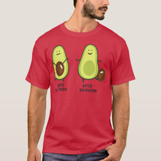 Cute Pooping Avocado För manar Women, Vegan, Poop T Shirt