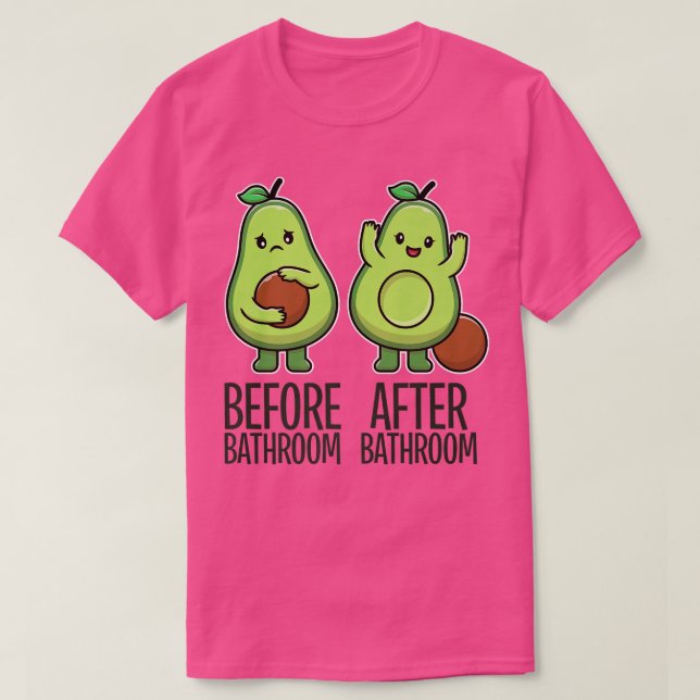 Cute Pooping Avocado För manar Women, Vegan, Poop  T Shirt (Design framsida)