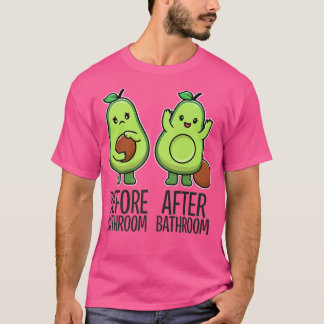 Cute Pooping Avocado För manar Women, Vegan, Poop T Shirt