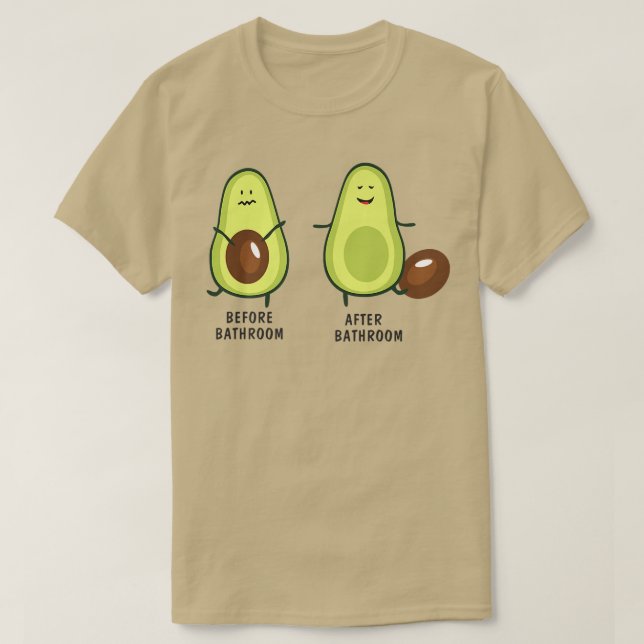Cute Pooping Avocado För manar Women, Vegan, Poop  T Shirt (Design framsida)