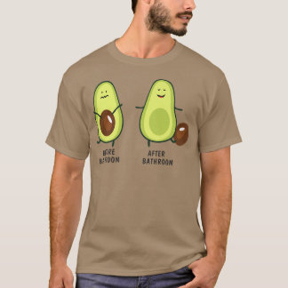 Cute Pooping Avocado För manar Women, Vegan, Poop T Shirt