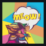 Cute Pop Art Cat Poster<br><div class="desc">Kassett för popkonst</div>