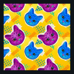 Cute Pop Art Cat Poster<br><div class="desc">Kassett för popkonst</div>