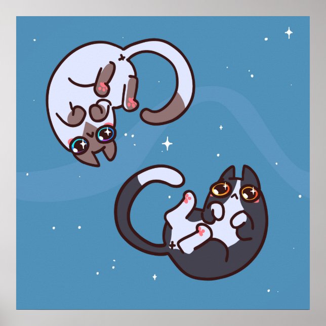 Cute Pop Art Cat Poster (Framsidan)