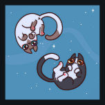 Cute Pop Art Cat Poster<br><div class="desc">Kassett för popkonst</div>