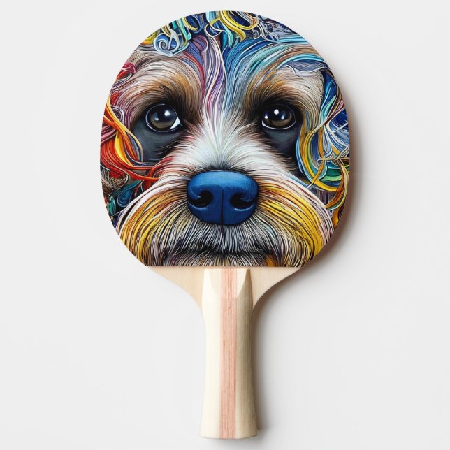 Cute Pop Art Terrier Pingisracket (Framsidan)