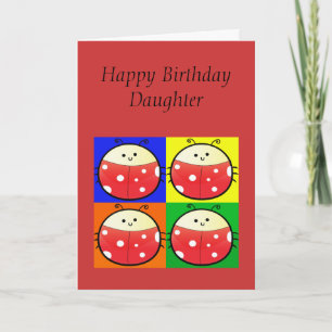 Cute Popart Ladybird Kort