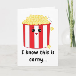 Cute Popcorn Birthday Kort
