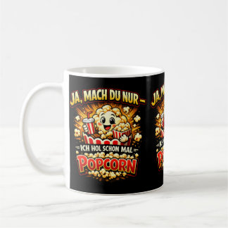 Cute Popcorn Joke – German Funny Saying Kaffemugg