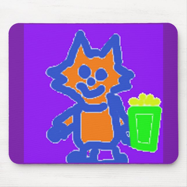 Cute Popcorn Kattunge Mousepad Musmatta (Framsidan)