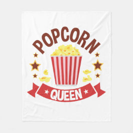 Cute Popcorn Queen Älskare Women Girls Fleecefilt