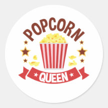 Cute Popcorn Queen Älskare Women Girls