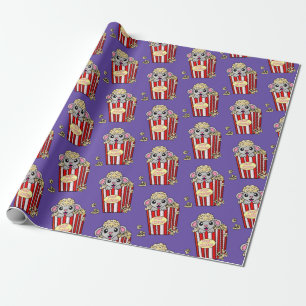 Cute Popcorn Sheep Roligt Movie Presentpapper