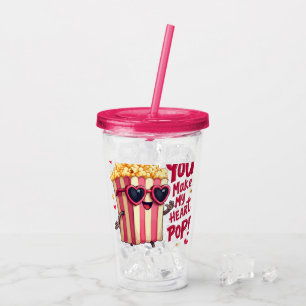 Cute Popcorn Valentine, du gör mitt hjärtepop! Take Away Mugg