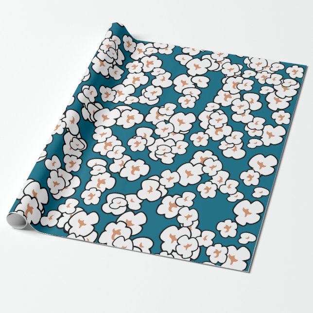 Cute Popcorn Wrapping Papprare Presentpapper (Utrullad)