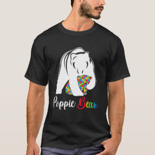 Cute Poppie Bear Autism Awareness Autistic Family T Shirt