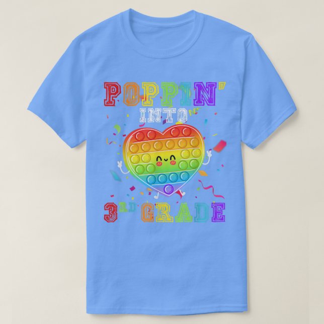 Cute Poppin till tredje Klass-fonden Leksak första T Shirt (Design framsida)