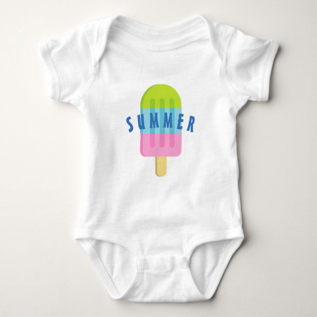 Cute popsicle anpassningsbar baby-kroppsdräkt för  t-shirt (Framsida)