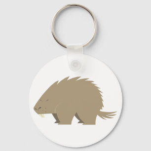 Cute Porcupine Keychain Nyckelring