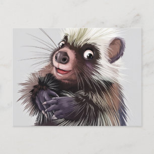 Cute Porcupine vykort