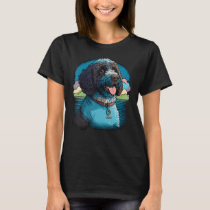 Cute Portugisiska Vatten Hund på Portugisiska Vatt T Shirt