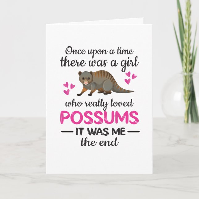 Cute Possum Girl Opossum Älskare Possum Whisperer Kort (Framsida)