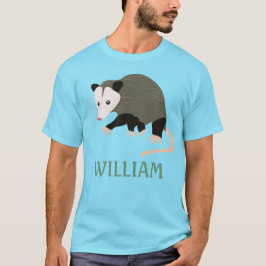 Cute Possum Illustration-Personlig T Shirt