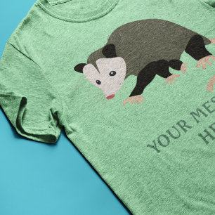 Cute Possum Illustration-Personlig T Shirt