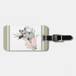 Cute Possum Luggage Tag Bagagebricka