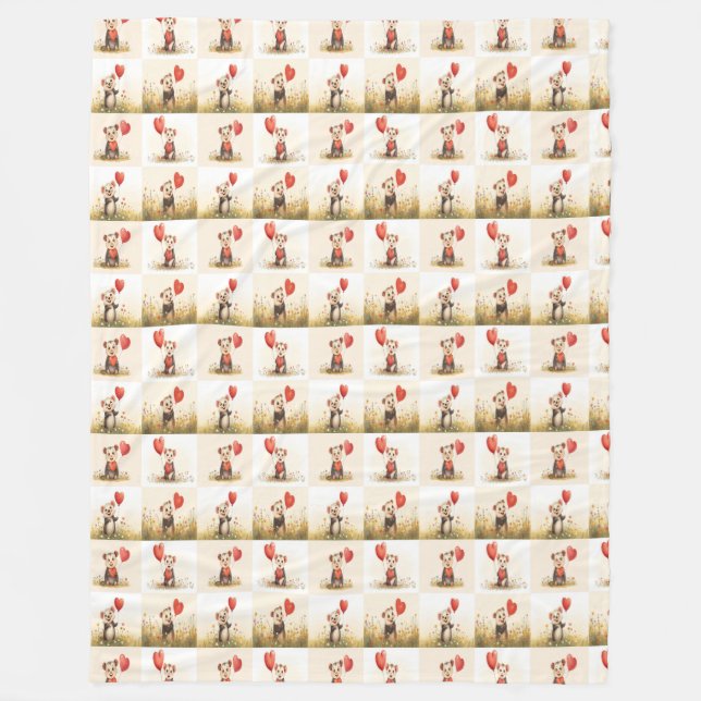 Cute Possum Mönster Fleece Blanket (Framsidan)