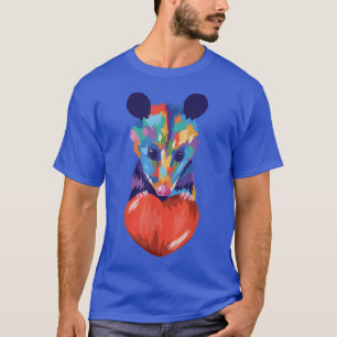 Cute Possum som har ett hjärta för Opossum Älskare T Shirt