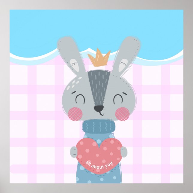 CUTE POSTER FÖR BARN - ALLT OM DIG (Framsidan)