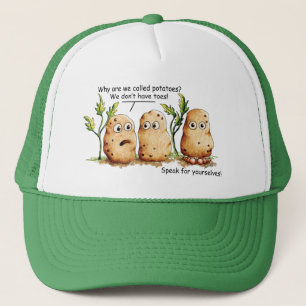 Cute Potatis har en stor potatis.  Keps