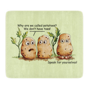 Cute Potatis har Grönten Toes Funny Potato Pun