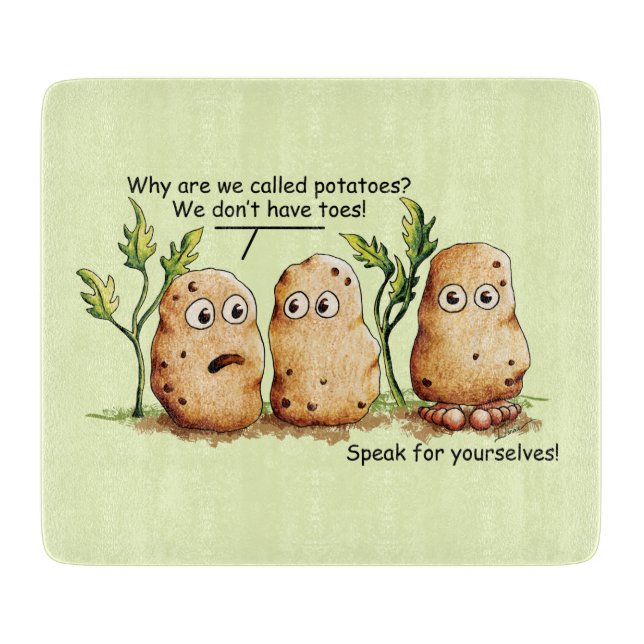 Cute Potatis har Grönten Toes Funny Potato Pun (Framsidan)