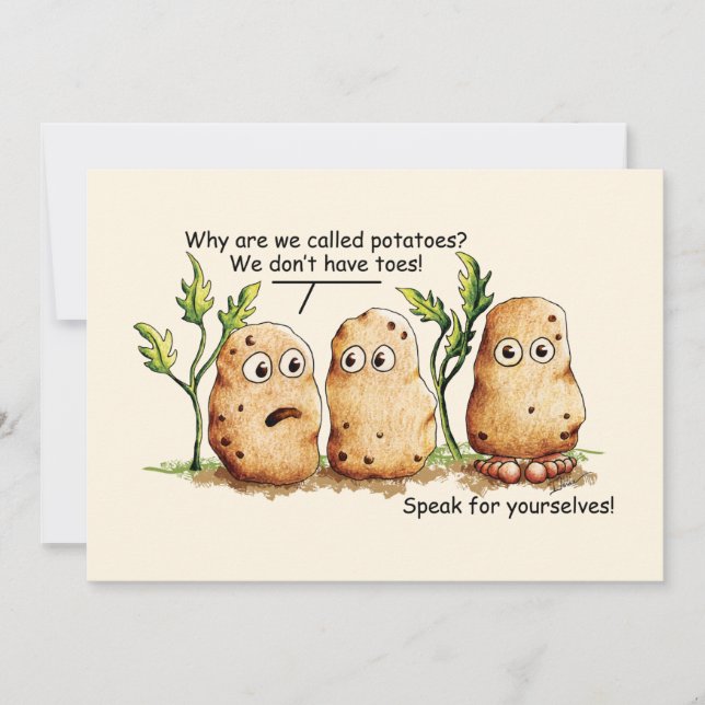 Cute Potatis har Toes Funny Potato Pun (Framsida)