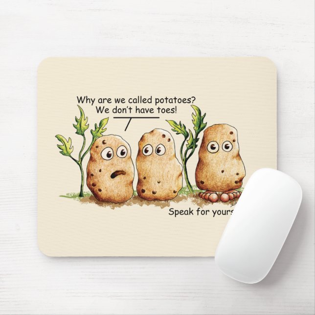 Cute Potatis har Toes Funny Potato Pun Musmatta (Med mus)