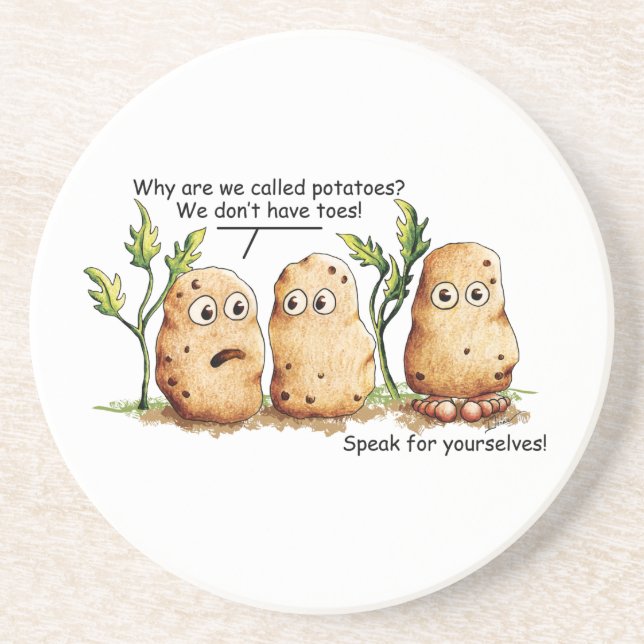 Cute Potatis har Toes Funny Potato Pun Underlägg (Framsidan)