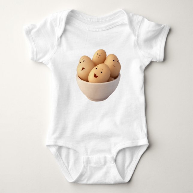 Cute Potatis i Bowl T Shirt (Framsida)