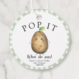 Cute Potatis - stoppa det! När hon poppar! Gåvor Etiketter