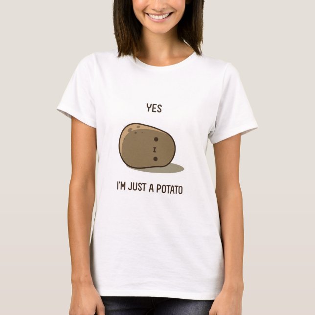Cute Potatis T Shirt (Framsida)